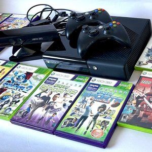 Microsoft Xbox 360 4GB Console - Black with Kinect and games